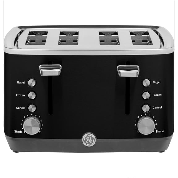 GE 4-Slice Stainless Steel Toaster with Extra Wide Slots