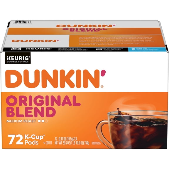 Dunkin' Donuts Medium Roast K-Cup Coffee Pods, Original Blend, 72 ct.
