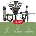 thumbnail image 12 of Keter Multi Hanger Mount Tool Storage Rack Wall Organizer, 12 of 14