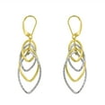 thumbnail image 4 of 14K Italian Gold Two Tone Dangle Earrings, 4 of 4
