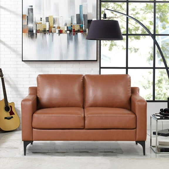 Serta Fleming Faux Leather Loveseat