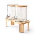 thumbnail image 2 of Member's Mark Double Glass Drink Dispenser with Rubberwood Stand, 2 of 4
