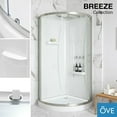 thumbnail image 5 of Breeze 32” x 32” x 77” Corner Shower Kit with Clear Glass, Walls, Base and Hardware, 5 of 15