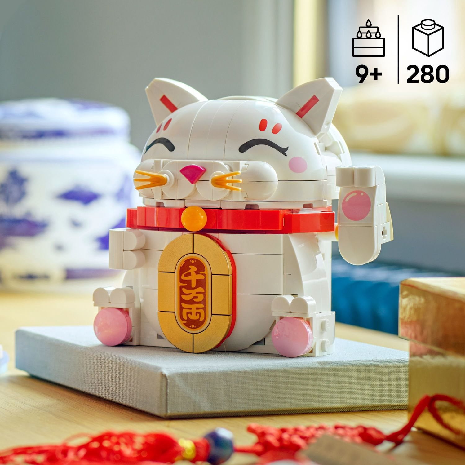 LEGO Lucky Cat Building Toy for Kids, 280 pc.