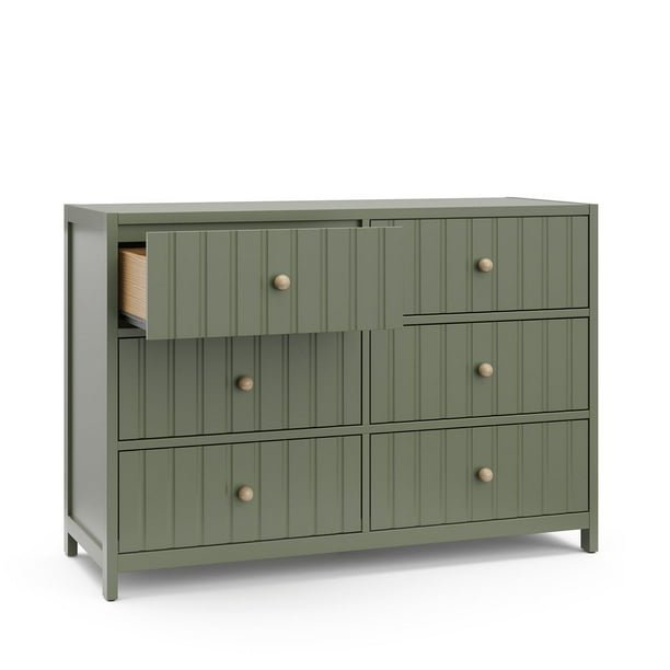 sage green 6 drawer dresser Nora Six Drawer Dresser in Sage Green – The Well Appointed House