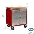 thumbnail image 2 of Seville Classics UltraHD 2 Door Rolling Cabinet, 28" W x 18” D x 34.5" H, 2 of 12