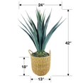 thumbnail image 5 of Artificial 42" Agave in Brown Handwoven Basket, 5 of 5
