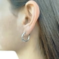 thumbnail image 6 of Italian Sterling Silver Hoop Earring Set, 6 of 8