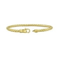 thumbnail image 3 of Textured Weaved Bangle in 14K Yellow Gold, 3 of 6