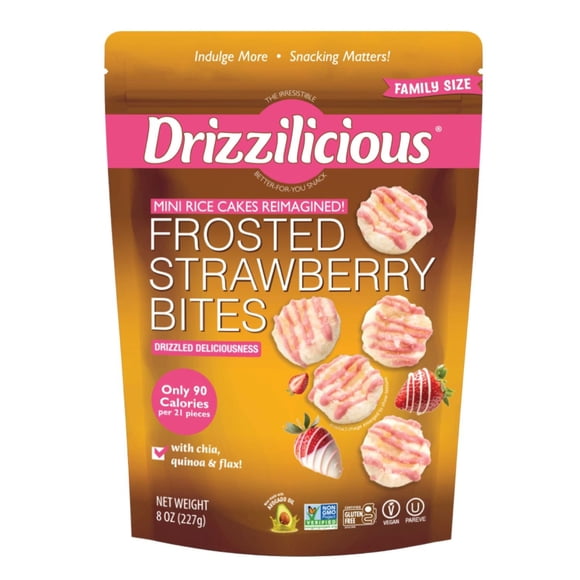 Drizzilicious Frosted Strawberry Mini Rice Cakes, 8 oz.