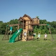 thumbnail image 1 of Backyard Discovery Skyfort II  Cedar Swing Set/PlaySet, 1 of 10