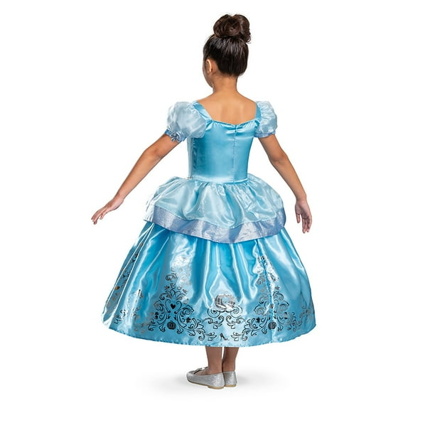 strapless open back dress Elegant Blue Princess Costume