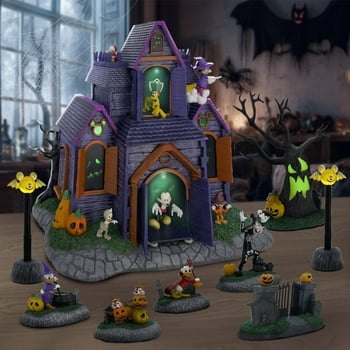 Disney Pre-Lit Animated Halloween Village, 9 pc.
