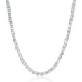 thumbnail image 1 of 925 Sterling  Silver Lab White Sapphire Tennis Necklace, 1 of 5