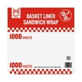 thumbnail image 1 of Member's Mark Red Checkered Basket Liner Sheets 12" X 12", 1,000 ct., 1 of 4