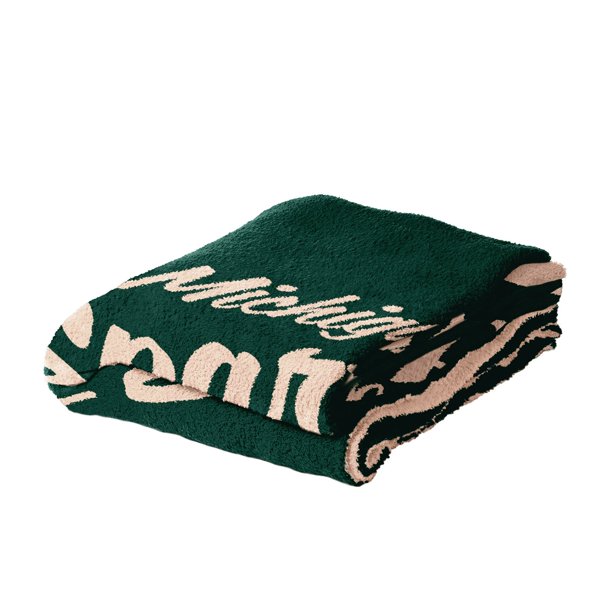 Logo Brands Michigan State Spartans Luxe Dreams Throw, 60