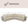 thumbnail image 4 of Elliot Stain-Resistant Fabric 3-Piece Sectional, 4 of 14