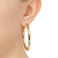 thumbnail image 4 of 14K Yellow Gold Round Hoop Earrings-5x50MM, 4 of 7