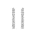 thumbnail image 3 of Round Cut In and Out Diamond Hoop Earrings in 14K Gold, 3 of 7