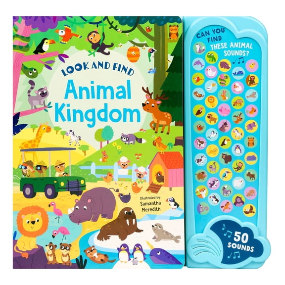 Look and Find: Animal Kingdom 50-Button Sound Book, Board Book