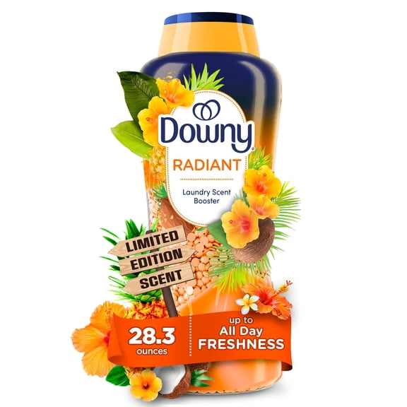 Downy Radiant In-Wash Laundry Scent Booster Beads, Pineapple & Coconut Grove, 28.3 oz.