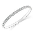 thumbnail image 3 of Lab Created White Sapphire Oval Bangle Bracelet in Sterling Silver, 3 of 5