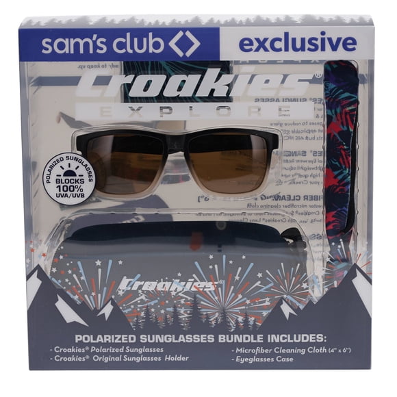 Croakies Brown Square Sunglasses