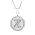 thumbnail image 1 of Diamond Initial Pendant Necklace in Sterling Silver, 1 of 5