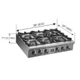 thumbnail image 2 of FORNO Spezia Pro Style Gas Range Top with Cast Iron Grates, 2 of 13