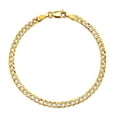 thumbnail image 1 of Diamond Cut Curb Chain Bracelet in 14K Two-Tone Gold, 3.65mm, 1 of 4