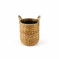 thumbnail image 2 of Artificial 5.5' Broad Leaf Plant in a Neutral Handwoven Handled Basket, 2 of 5