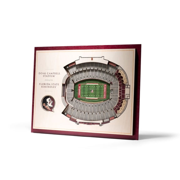 YouTheFan Florida State Seminoles 17"x13" 3D 5 Layer Stadium View Wall Art