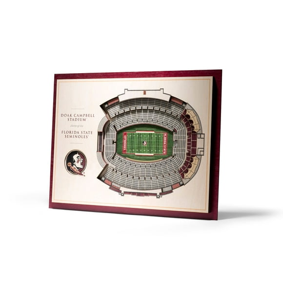 YouTheFan Florida State Seminoles 17"x13" 3D 5 Layer Stadium View Wall Art