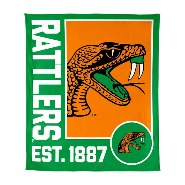 Logo Brands Florida A&M Rattlers 60"x70" Super Plush Blanket