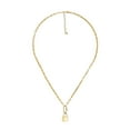 thumbnail image 2 of Paper Clip Padlock Necklace in 14K Yellow Gold, 2 of 5