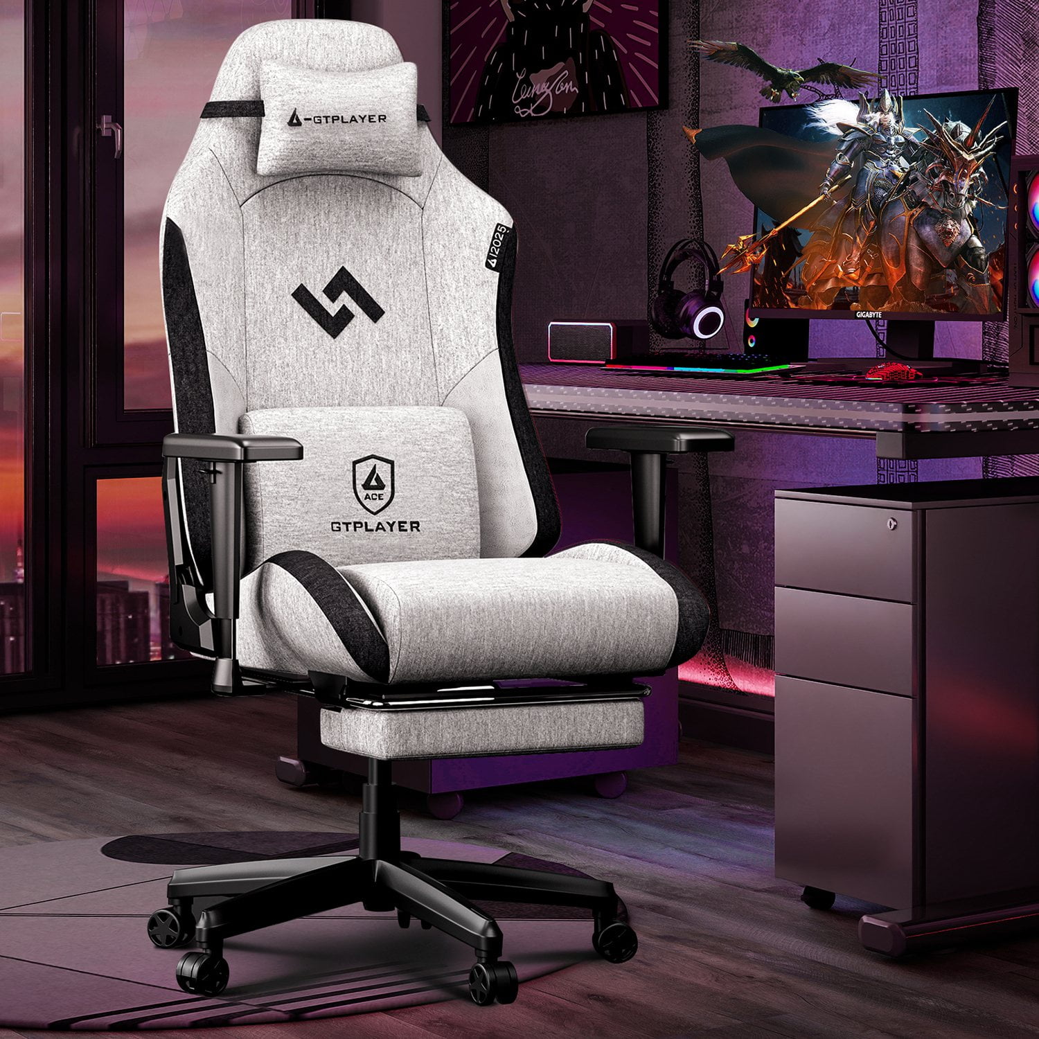 GTPLAYER Ace Mars Series Fabric Ergonomic Gaming Chair, Assorted