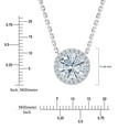 thumbnail image 5 of Lab Created Solitaire Halo Diamond Pendant Necklace in 18K Gold, 5 of 7