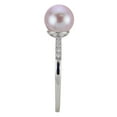 thumbnail image 3 of Cultured Freshwater Pearl and 0.08 CT.T.W. Diamond Ring in 14K Gold, 3 of 6