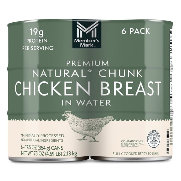 Member's Mark Premium Chunk Chicken Breast, 12.5 oz., 6 ct.