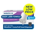 thumbnail image 1 of Marathon Centerpull Premium 1-Ply White Paper Towels, 6 rolls, 300 sheets/roll, 1 of 9