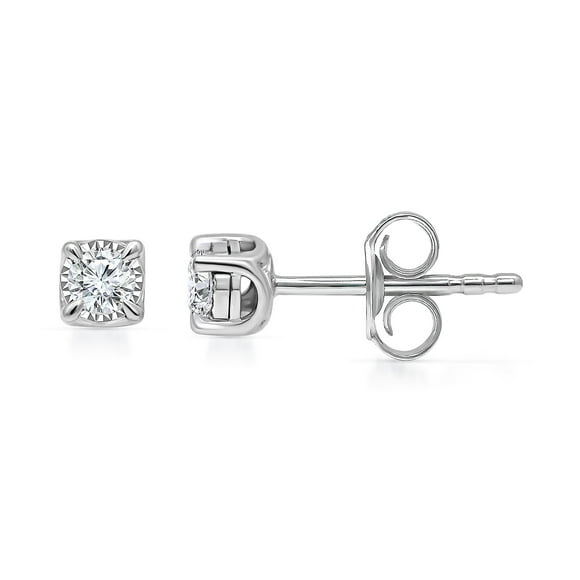 Round Diamond Earrings in 14K Gold, 0.08C.T.T.W.