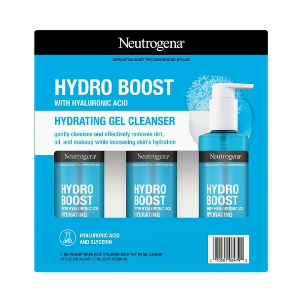 Neutrogena Hydro Boost Hydrating Gel Cleanser, 7.8 fl. oz., 3 pk