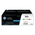 thumbnail image 1 of HP 202A, 3-Pack Cyan/Magenta/Yellow Original LaserJet Toner Cartridges, 1 of 11