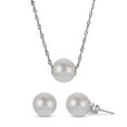 thumbnail image 1 of Cultured Freshwater Pearl Solitaire Necklace and Stud Earring Set, 1 of 6