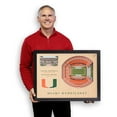 thumbnail image 4 of YouTheFan Miami Hurricanes 25-Layer Football Stadium View 3D Wall Art, 4 of 5