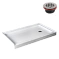 thumbnail image 5 of Streamline 60 in. x 36 in. Alcove Acrylic Shower Base With Left, Center or Right Drain / Glossy Black or White, 5 of 8
