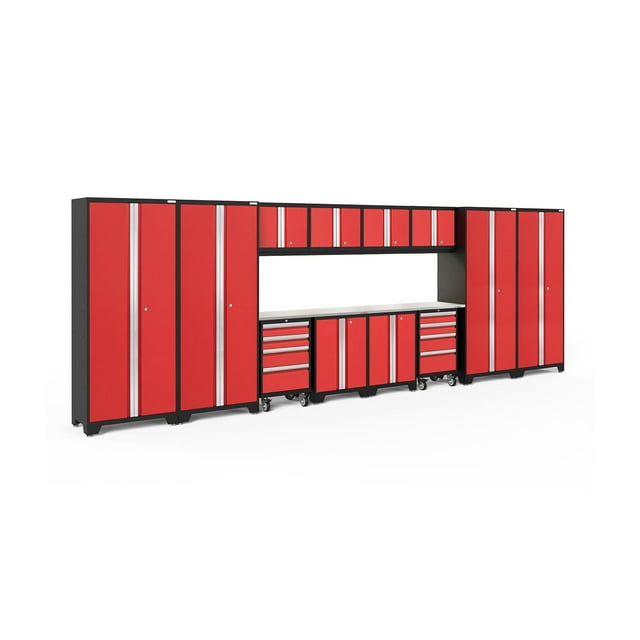 NewAge Products Bold Series 14 Piece Cabinet Set, 216" W x 18" D x 76.75" H