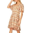 thumbnail image 1 of Bila Women's Floral Paisley Short Tiered Dress, 1 of 5