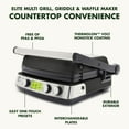 thumbnail image 3 of GreenPan Elite 7-in-1 Multi-Function Contact Grill & Griddle, Ceramic Nonstick, Grill & Waffle Plates (Choose Color), 3 of 9