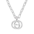 thumbnail image 1 of Gucci Interlocking Pendant Paperclip Chain Necklace in Sterling Silver, 1 of 4